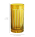Copo cristal long drink âmbar canelado