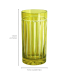 Copo cristal long drink verde oliva canelado