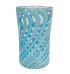 Copo de murano filigrana azul turquesa