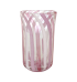 Copo de murano filigrana rosa e branco Copo de murano filigrana rosa e branco