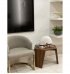 Luminária Tomiko polipropileno branco base madeira Mel Kawahara 