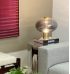 Luminária vidro mirage dourado e fumê