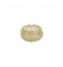 Micro centro murano canelado champagne com ouro