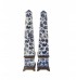 Obeliscos desenhos chinês azul e branco