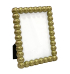 Porta retrato madeira dourado borda bolinhas 13x18