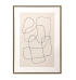 Quadro fundo bege desenho linhas pretas