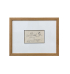 Quadro gravura Tarsila moldura madeira clara