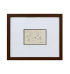 Quadro gravura Tarsila moldura madeira escura
