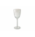Taça cristal lapidada transparente para vinho branco