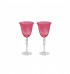 Set 2 taças vidro M pink oslo para vinho 250ml