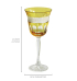 Taça cristal âmbar lapidado
