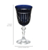 Taça cristal  azul marinho friso alto relevo