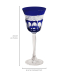 Taça cristal azul royal lapidado