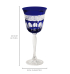 Taça cristal azul royal lapidado