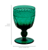 Taça cristal lapidado Mozart laranjeiras verde escuro