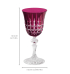 Taça de cristal framboesa lapidado