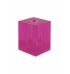 Vaso acrílico quadrado solitário baixo pink 