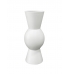 Vaso cerâmica bola central G branco fosco
