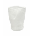Vaso cerâmica branco assimétrico com fenda G