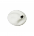 Vaso cerâmica branco escultura P