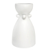 Vaso cerâmica fosca branco alto com bolas