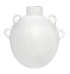 Vaso cerâmica fosca branco argolas laterais