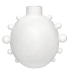 Vaso cerâmica fosca branco bolas laterais 