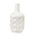 Vaso cerâmica fosca branco círculos