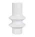 Vaso cerâmica fosca branco geométrico