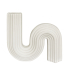 Vaso cerâmica lines off white 
