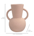 Vaso cerâmica bojudo com alça texturizado bege Vaso cerâmica bojudo com alça texturizado bege