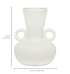 Vaso cerâmica bojudo com pequenas alças branco