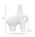 Vaso cerâmica geométrico branco G  Vaso cerâmica geométrico branco G