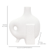Vaso cerâmica geométrico branco M Vaso cerâmica geométrico branco M
