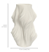Vaso cerâmica texturizada off white ondas Vaso cerâmica texturizada off white ondas