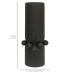 Vaso cerâmica texturizado preto com bolas alto Vaso cerâmica texturizado preto com bolas alto