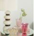 Vaso diMurano francesca P pink com ouro