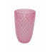 Vaso diMurano rosa chiclete cônico lapidado