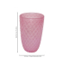 Vaso diMurano rosa chiclete cônico lapidado Vaso diMurano rosa chiclete cônico lapidado