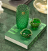 Vaso diMurano verde esmeralda reto lapidado
