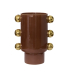 Vaso Giu com ouro marrom 