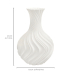 Vaso impresso em 3D waves branco M