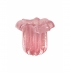 Vaso murano pétalas rosa chiclete com ouro