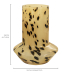 Vaso vidro bege e preto dots