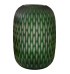 Vaso vidro fosco verde texturizado alto