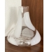 Vaso vidro nuvem transparente e branco
