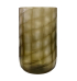 Vaso vidro quadriculado fosco marrom baixo