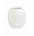 Vaso vidro waves branco fosco