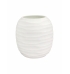 Vaso vidro waves branco fosco