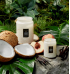 Vela Voluspa pote vidro P 50H relevo Tahitian Coconut Vanilla